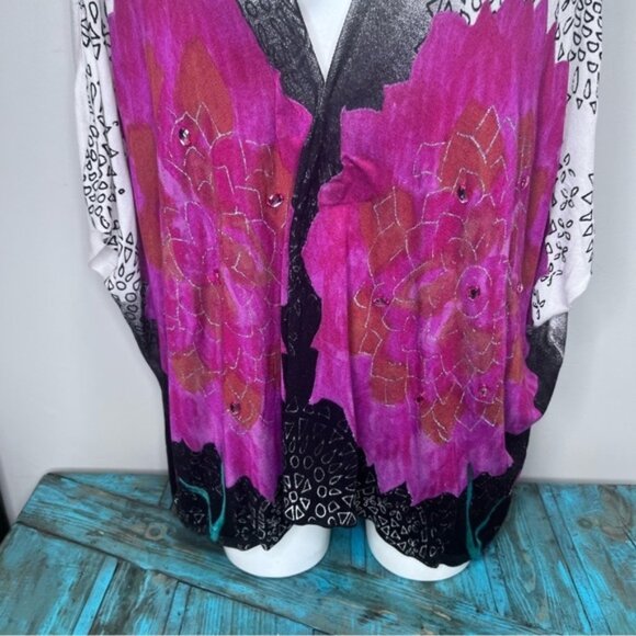 Desigual Floral Kimono Oversized Size XS - Picture 5 of 10